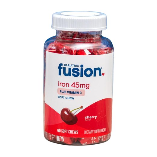Envase de Bariatric Fusion Iron 45 mg Soft Chew, sabor cereza